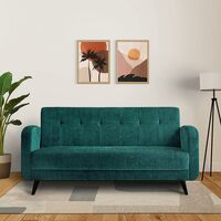 Solimo Clegane 3 Seater Sofa (Fabric, Teal Green)