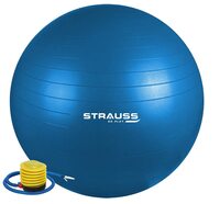 STRAUSS Unisex Anti-Burst Gym Ball with Foot Pump | Exercise Rubber Ball | Anti Burst Swiss Birthing Stability Ball for Workout,Pregnancy,Balance, (Multicolor, Sizes : 55 to 85 cm)