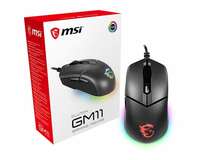 MSI Clutch GM11 5000 Adjustable DPI Optical Wired Gaming Mouse with RGB USB Gaming Grade - Black [40% Coupon]