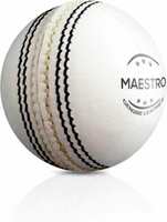 Adrenex by Flipkart Maestro 4 Panel_Int Cricket Leather Ball  (Pack of 1, White)