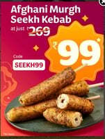 Licious : Afghani chicken seekh kebab at Rs 99 [ Location/ user specific ]