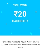 Paytm: Add Rs.100 in Wallet & Get Flat Rs.20 Paytm Gift Voucher(User Specific)