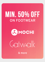 Min 50% off on Footwear Mochi, Catwalk and more