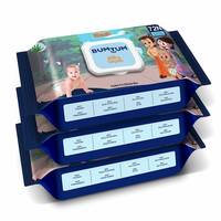Bumtum Baby Chota Bheem Wet Wipes With Lid (Pack of 3, 72 Pcs. Per Pack)
