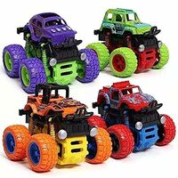 Jack Royal Monster Truck Toys for Kids Friction Powered Monster Truck Car Toy for Baby Push & Go Toys 4wd Monster Truck Combo Set for Boys & Girls red & Green (Pack of 2 Piece Random Color)