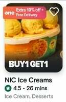 Swiggy - NIC Icecream Buy 1 Get 1 free