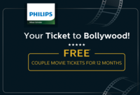 Get Couple Movie Tickets for 12 months on buying Philips HL 7777 mixer grinder