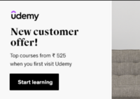 Udemy-Top courses from ₹ 525 when you first visit Udemy