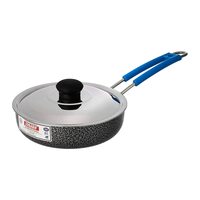 Sorabh DFPCi 3 Lid Stainless Steel Deep Fry Pan (ALM CC) Induction with Lid Thickness 3.00mm with Dia-20 cm
