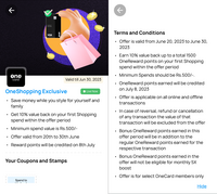 10% Valueback up to ₹150 on OneCard Shopping Spends - User specific