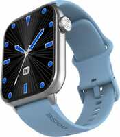 Noise Mighty BT Calling with 1.96" display, Metal Build & Functional Crown Smartwatch  (Blue Strap, Regular)