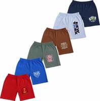 Short For Boys & Girls Casual Printed Cotton Jersey  (Multicolor, Pack of 6)