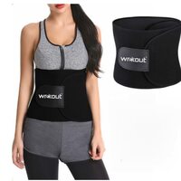 WRKOUT Premium Sweat Belt Black - Great for Men and Women| Stomach Belt Non-Tearable Neoprene Body Shaper wear, One Size Fits All Black Unisex Black Fits Upto 50’’ Inchs.