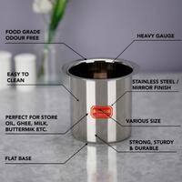 Sumeet Stainless Steel Ganj / Milk Boiler / Milk Pot /Long Tapeli (400ml, 550ml, 750ml) Pot 10 cm, 11.2 cm, 11.8 cm diameter 0.4 L, 0.55 L, 0.75 L capacity on Flipkart