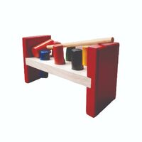 Mini Leaves Wooden Hammer Toy Toddler Bench - Pounding and Hammering Toy Block Punch Drop Instruments Enhancing Early Learning Through Hammering, Dropping, and Puzzling Fun