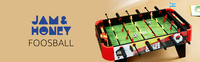 Lightning deal - Amazon Brand - Jam & Honey Foosball (Big) | Table Soccer Game for Adults/Kids - Indoor Sport Multicolor