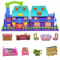 WISHKEY Plastic Doll House for Kids