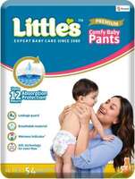 Little's Comfy Baby Diaper Pants - Premium 12 Hours Absorption, Wetness Indicator - XL  (54 Pieces)