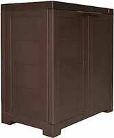 Cello Novelty Plastic Compact 2 Door Cupboard - Ice Brown