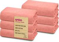 Anko Cotton 550 GSM Malmo 100% Cotton- Blush Pink, 33 x 33 cm Face Towel Set