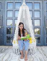 Patiofy Premium Luxury Macrame Swing for Adults/Swing for Living Room/Swing for Balcony