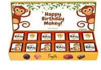 Expelite Happy birthday Monkey Chocolate Box - 12 pc Birthday Chocolates for kids Bars  (320 g)