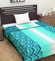 Blue Abstract Polyester 120 GSM Single Bed Dohar,
