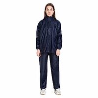 Zacharias Women's Waterproof Pilot Raincoat (Blue, Medium)