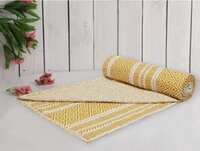 Trance Home Linen Abstract Double Dohar for AC Room  (Cotton, Azetc Mustard yellow)