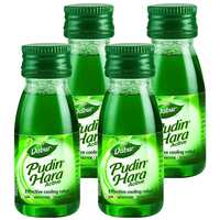 Dabur Pudin Hara Active - 30ml (Pack of 4) | Stimulates Digestion | Fast & Effective Relief from Indigestion | Provides Cooling Relief