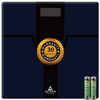 ActiveX (Australia) Ivy Premium Personal Health Body Fitness Digital Bathroom Body Weighing Machine with Free ActiveX Fit-Kit | Batteries Included | High Precision Measurements | Night Sky