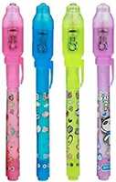 ILT - (4PCS) Birthday Popper Invisible Ink Magic Pen with UV-Light, Digital Pen  

