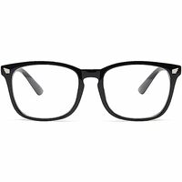 Dervin Blue Light Blocking Glasses Gaming Filter Transparent Square Eyeglasses for Eye Protection Men Women, Computer/Tablet/Laptop/Mobile/TV, Anti-blue & Anti eyestrain