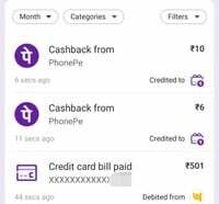 Phonepe : Get 15 - 500 Cashback On credit card bill payment Min 500 ( Send money Reward)( Both Offer Combined)