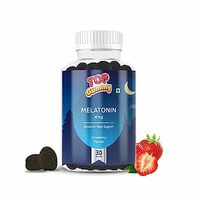[ MOQ 2 ] Top Gummy Melatonin 10mg | Advanced Sleep Support, Stay Asleep Longer, Easy to Take, Dissolves in Mouth, Faster Absorption | Gluten, Soy & Dairy Free – 30 Gummies (Strawberry Flavour)