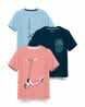 HELLCAT Pack of 3 Typographic Print Crew-Neck T-Shirts
