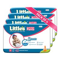 Lowest Price- Little's Baby Pants Diapers with Wetness Indicator and 12 Hours Absorption, Small (S), 4 - 8 kg, 168 Count