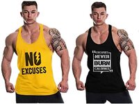 MASCARI Men's Tank Tops Muscle Gym Bodybuilding Vest Fitness Workout Sando -