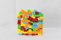 Brunte Kids Blocks Play for Your Imagination 75 Pcs Block Set for The Kids to Play Creative DIY Blocks for Kids, Multicolor