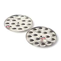 Embassy Stainless Steel Mini Idli Plate, 2-Pieces, 18 Idlis/Plate