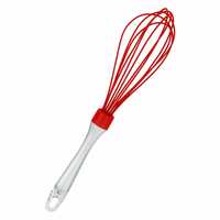Primeway® Polystyrene Handle Silicone Whisk, 27cm, Red (30cm)