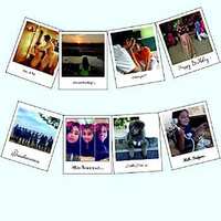 Shri Krishna Personalized/Personalized Photo,White Paper Polaroid Photo with Your Customized Photos - 24 Pieces