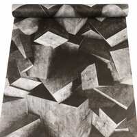 JAAMSO ROYALS Grey Brick Stone Design Self Adhesive Peel and Stick Vinyl Home décor Wallpaper ( 100 CM x 45 CM)