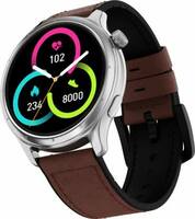 Noise Crew Pro BT Calling with 1.4" display Functional Crown Smartwatch (Brown Strap, Regular)