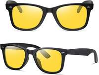 Moonland Rubber Coated Night Driving Glasses For Men Night Vision Glasses For Driving Night Glasses For Driving 100% UV Protected Goggles Anti Glare Night Vision Driving Glasses For Ridding Bike & Car HD Polarized Sung