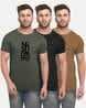 Pack of 3 Graphic Print Crew-Neck T-shirts