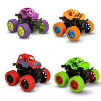 Toypoint Monster Truck Friction Powered Cars - Gift Toys for Kids, Boys, Girls (Pack of 4)
