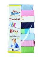 THE LITTLE LOOKERS 8-Piece Hosiery Soft Cotton Newborn Face Towels/Napkins for New Born Babies/Infants (Pack of 8 x 1)