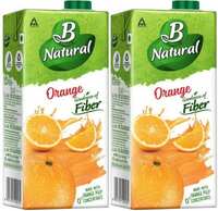 B Natural Orange Juice, Goodness of fiber, Enriched with Vitamin C & E  (2 x 1 L)
