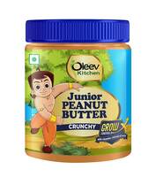 Oleev Kitchen Junior Peanut Butter, FOR KIDS (4-12 yrs) | GrowX Formula with Vitamins, Calcium and Iron | Rich in Protein | Crunchy | 350 g